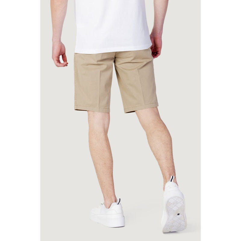 Blauer Beige Cotton Men's Short