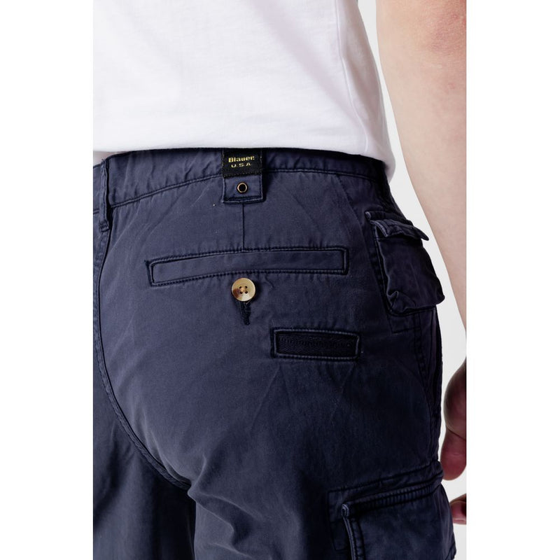 Blauer Blue Cotton Men's Short