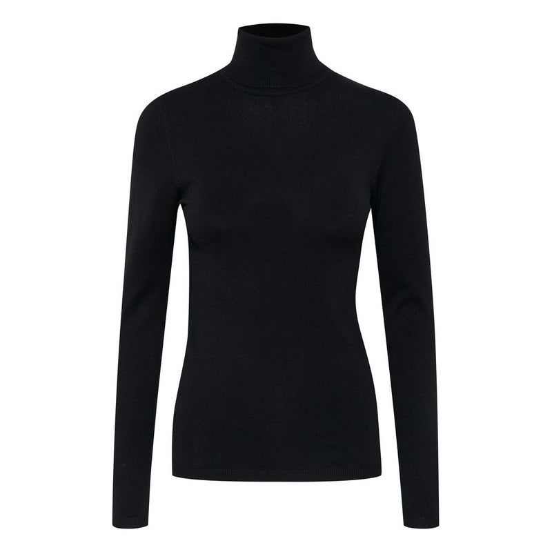 ICHI Black Viscose Women's Sweater