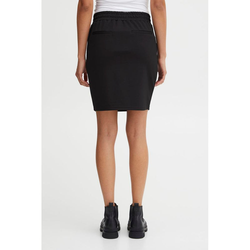 ICHI Black Polyester Women's Skirt