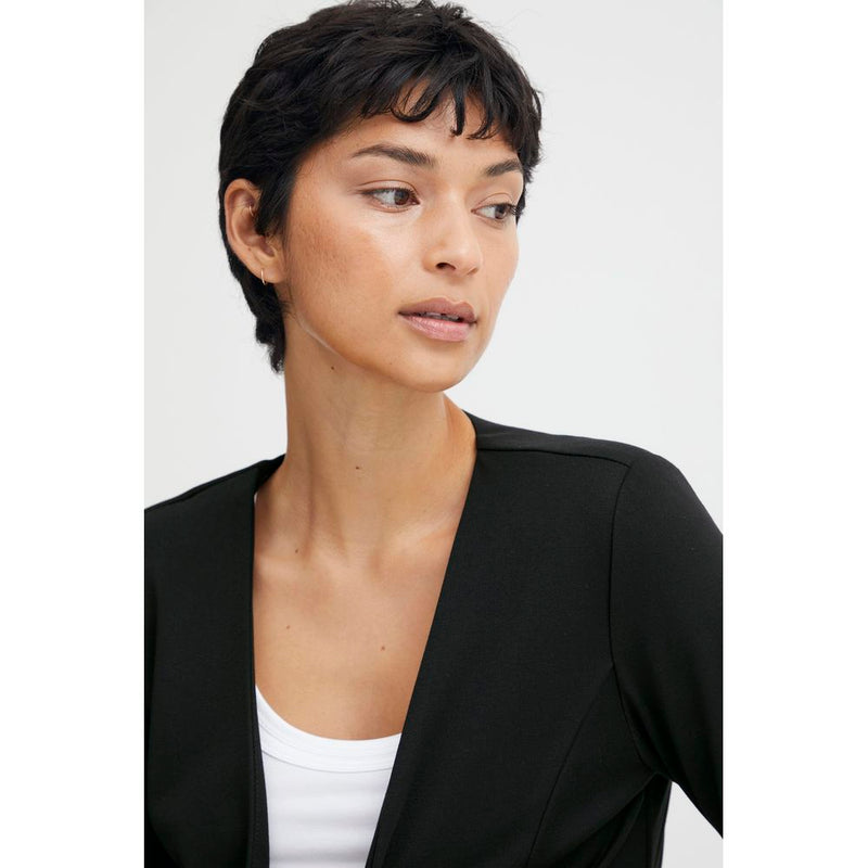 ICHI Black Polyester Suits & Women's Blazer