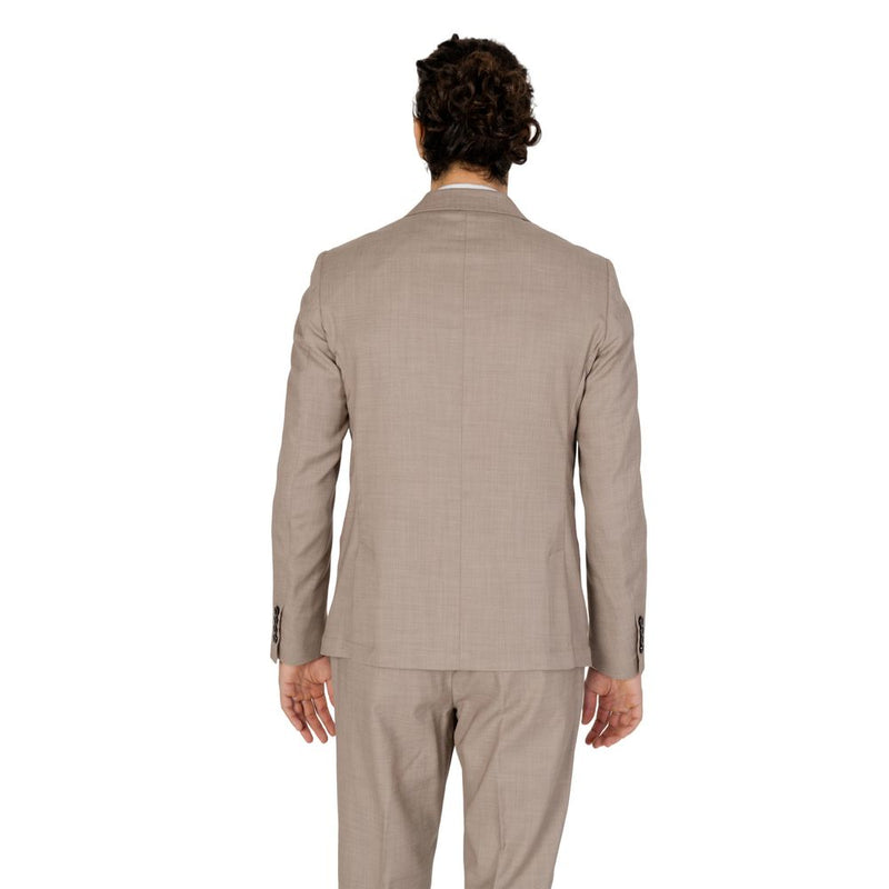 Antony Morato Beige Polyester Men's Suit