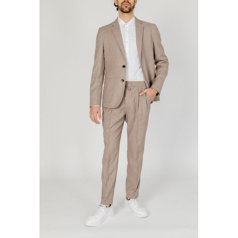 Antony Morato Beige Polyester Men's Suit