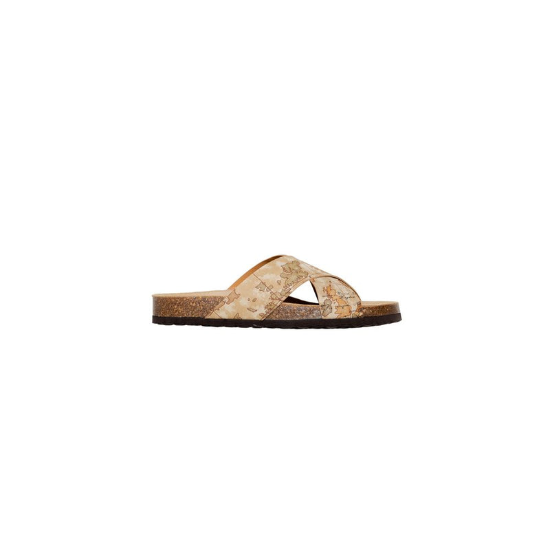 Alviero Martini Prima Classe Beige Textile Men's Sandal