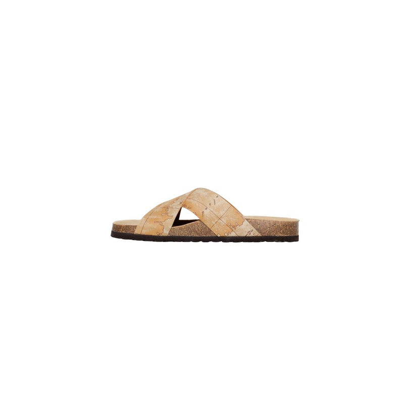 Alviero Martini Prima Classe Beige Textile Men's Sandal