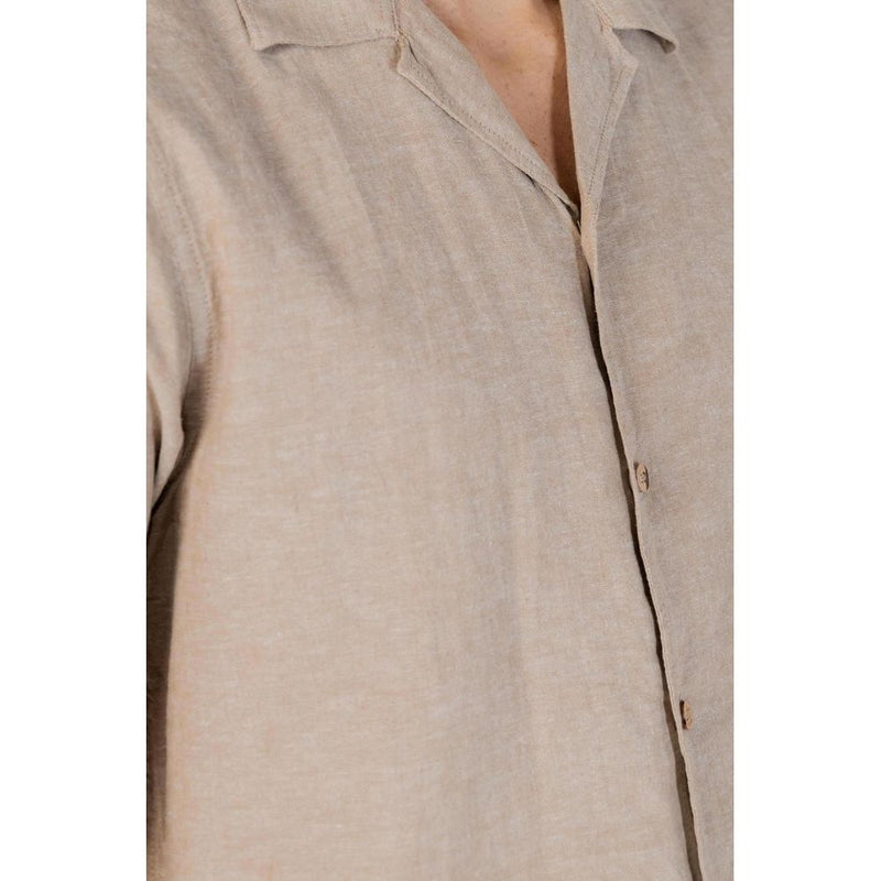 Hamaki-Ho Beige Linen Men's Shirt