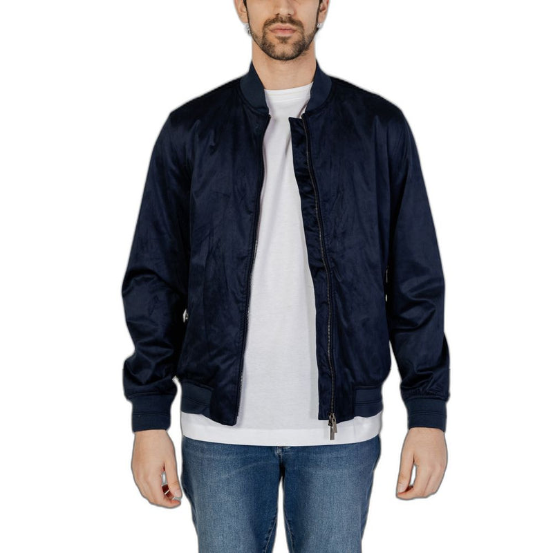 Hamaki-Ho Blue Polyester Men's Jacket