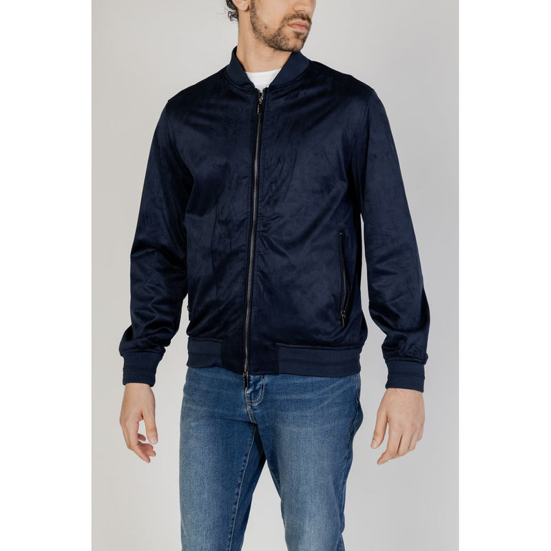 Hamaki-Ho Blue Polyester Men's Jacket