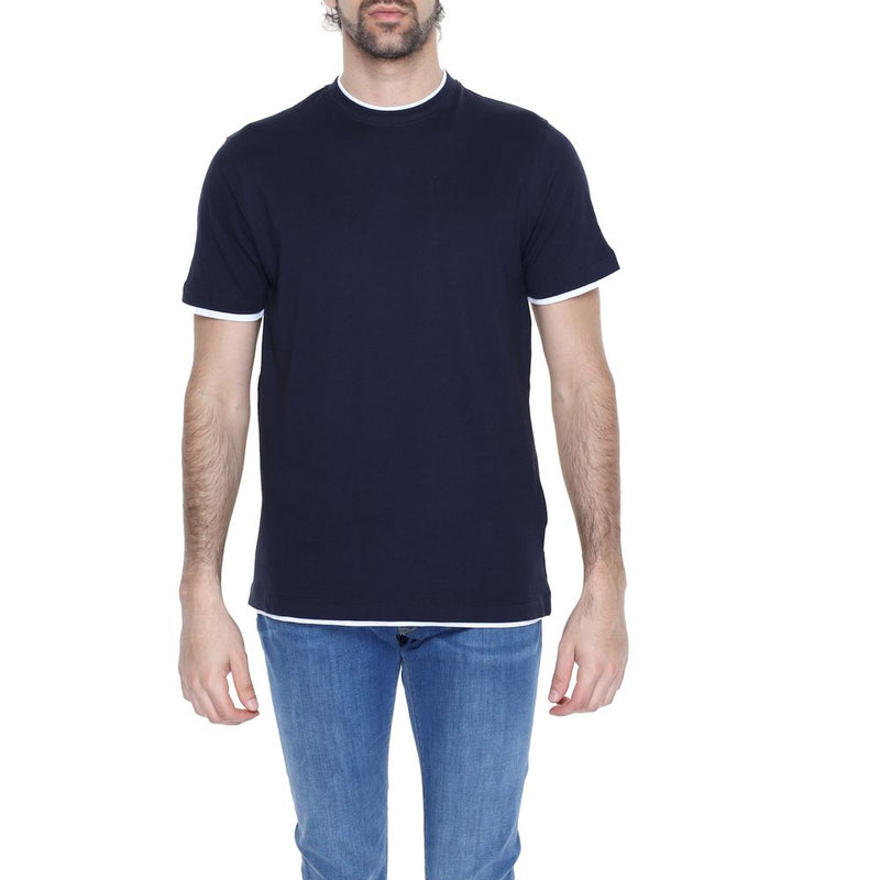 Hamaki-Ho Blue Cotton Men's T-Shirt