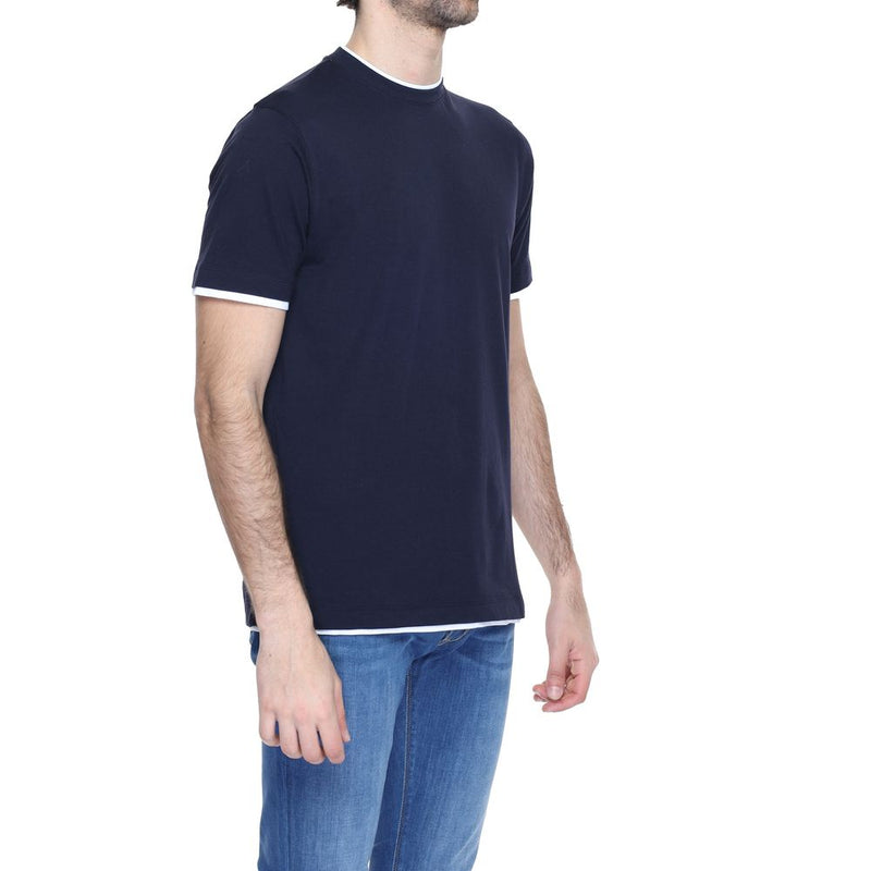 Hamaki-Ho Blue Cotton Men's T-Shirt