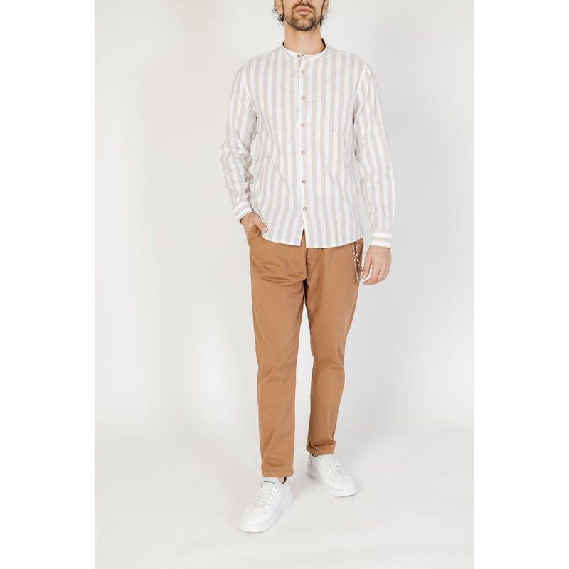 Hamaki-Ho Beige Linen Men's Shirt