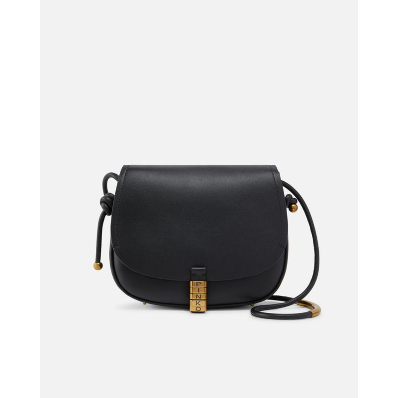 PINKO Black Leather Women Crossbody Women's Bag