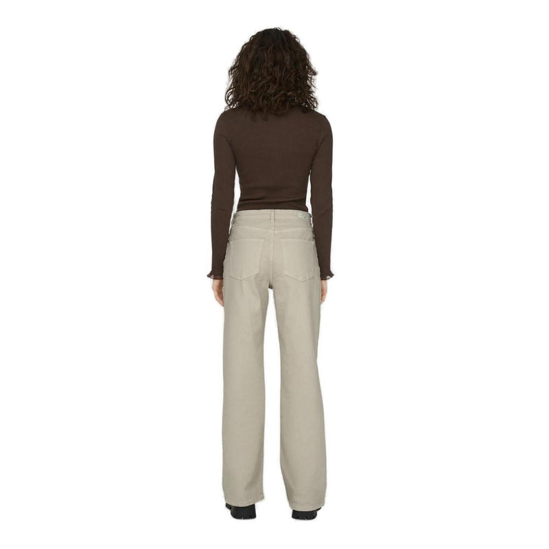 Only Beige Cotton Jeans & Women's Pant