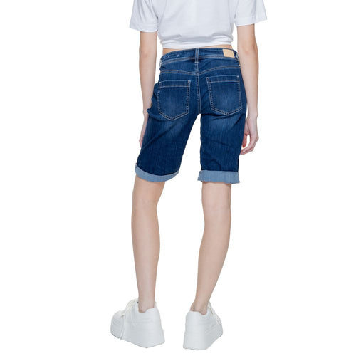 Street One Blue Cotton Women's Short