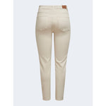 Only Beige Cotton Jeans & Women's Pant