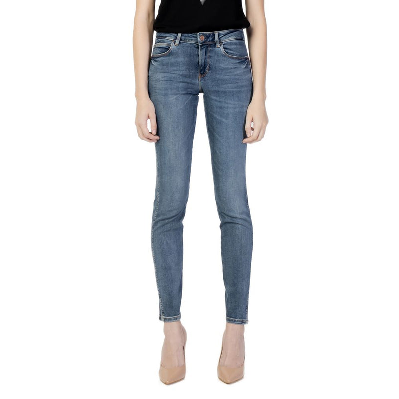 Guess Blue Cotton Jeans & Women's Pant