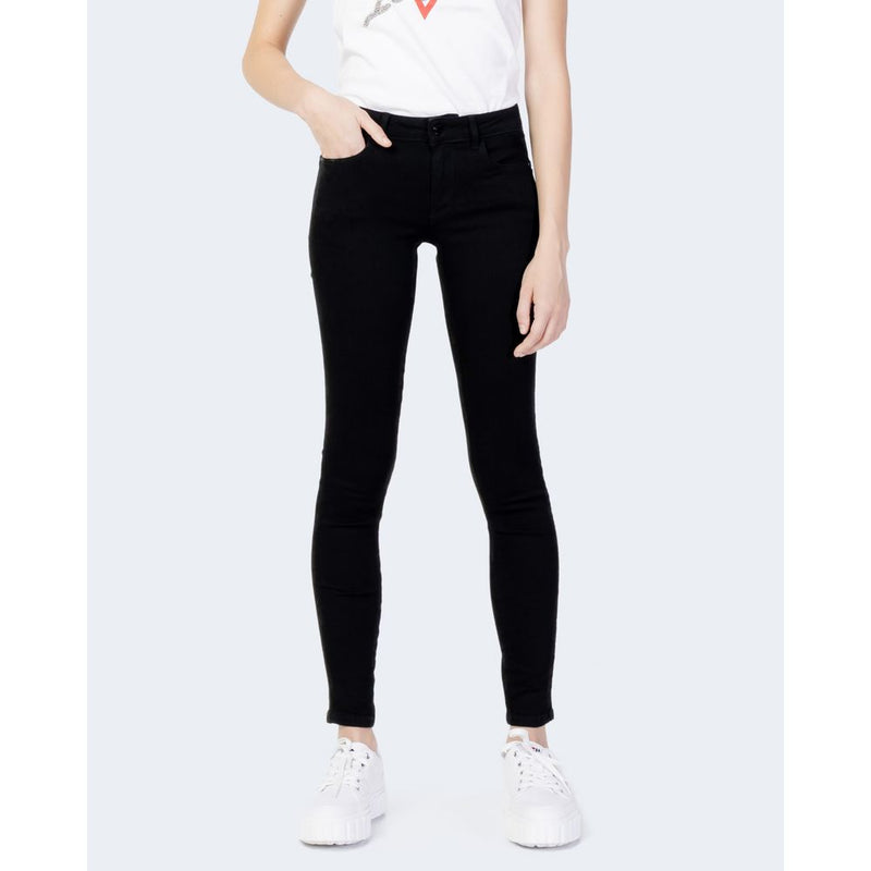 Guess Black Cotton Jeans & Women's Pant