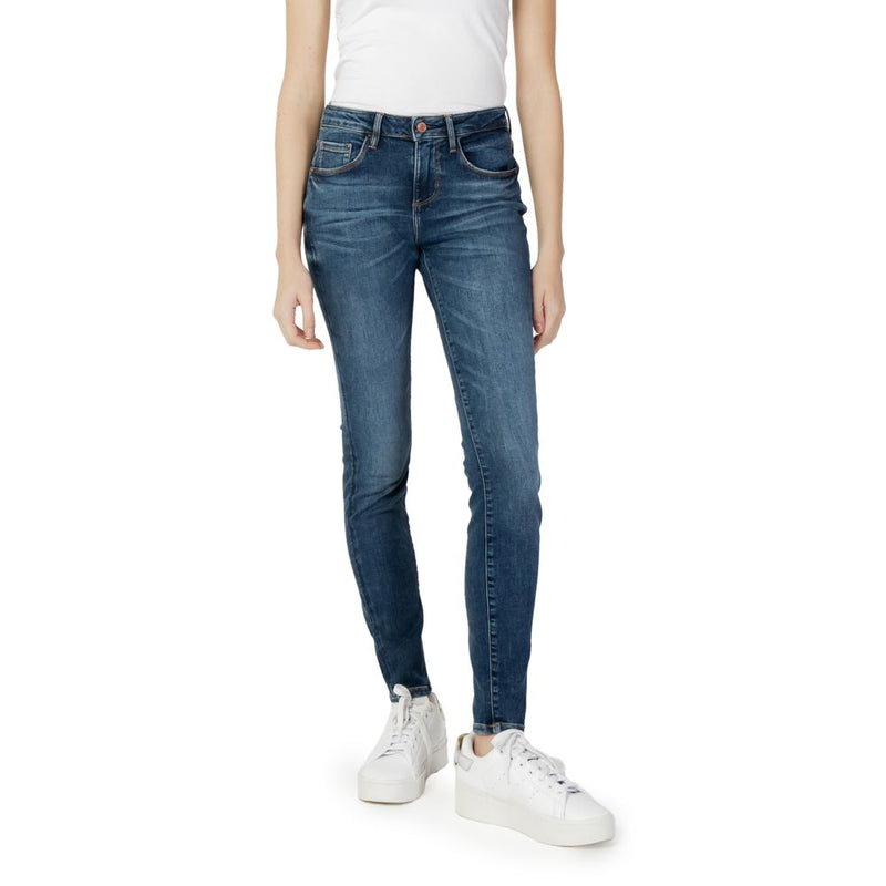 Guess Blue Cotton Jeans & Women's Pant