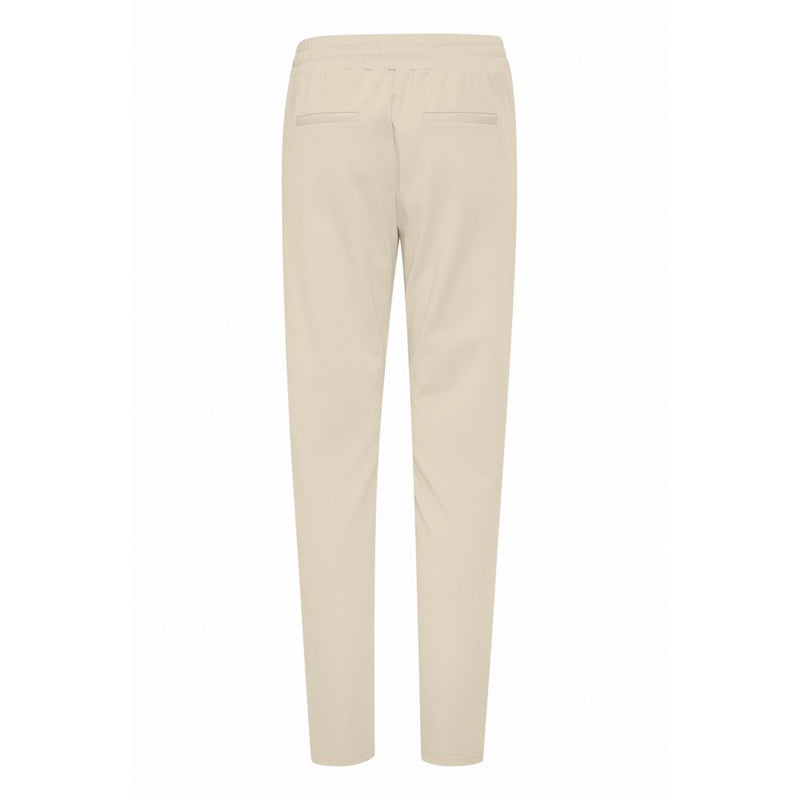 ICHI Beige Polyester Jeans & Women's Pant