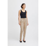 ICHI Beige Polyester Jeans & Women's Pant