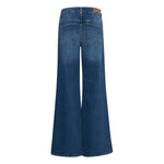 ICHI Blue Cotton Jeans & Women's Pant