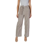 Only Beige Cotton Jeans & Women's Pant