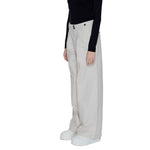 Only Beige Cotton Jeans & Women's Pant