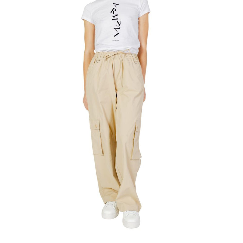 Only Beige Cotton Jeans & Women's Pant