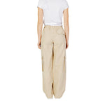 Only Beige Cotton Jeans & Women's Pant