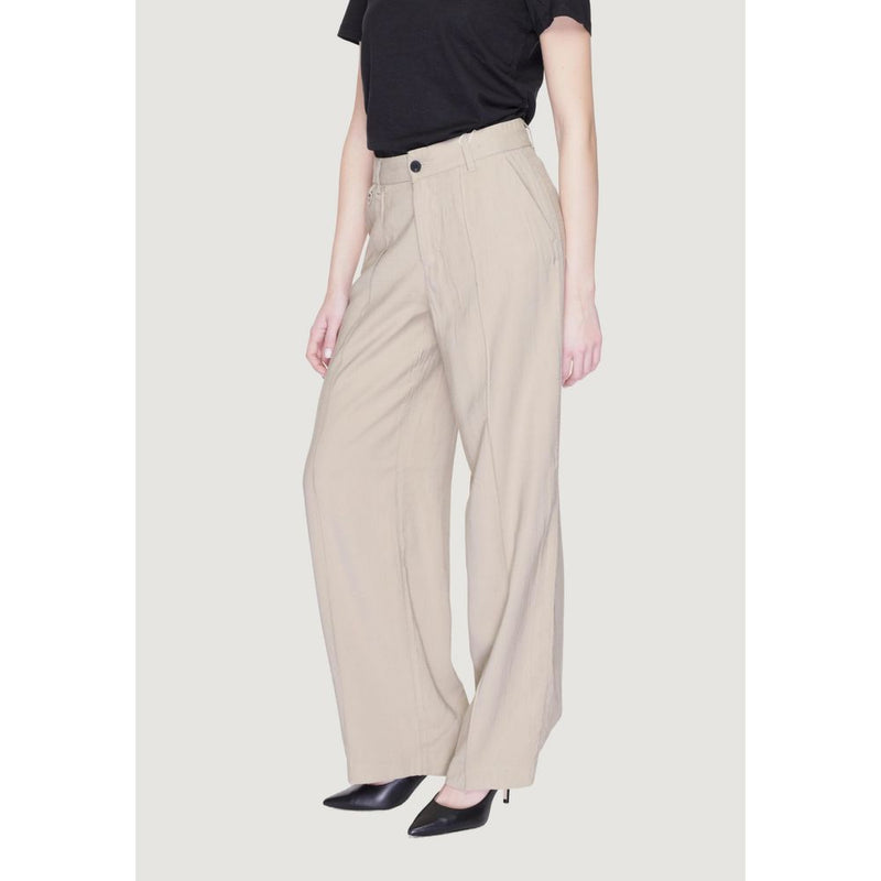 Only Beige Viscose Jeans & Women's Pant