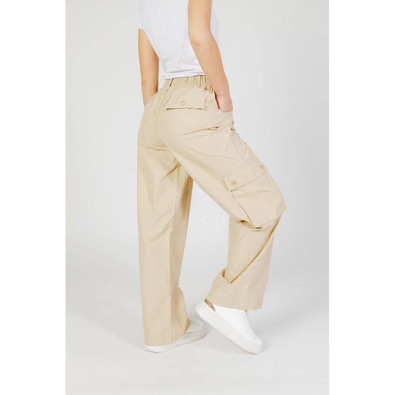 Only Beige Cotton Jeans & Women's Pant