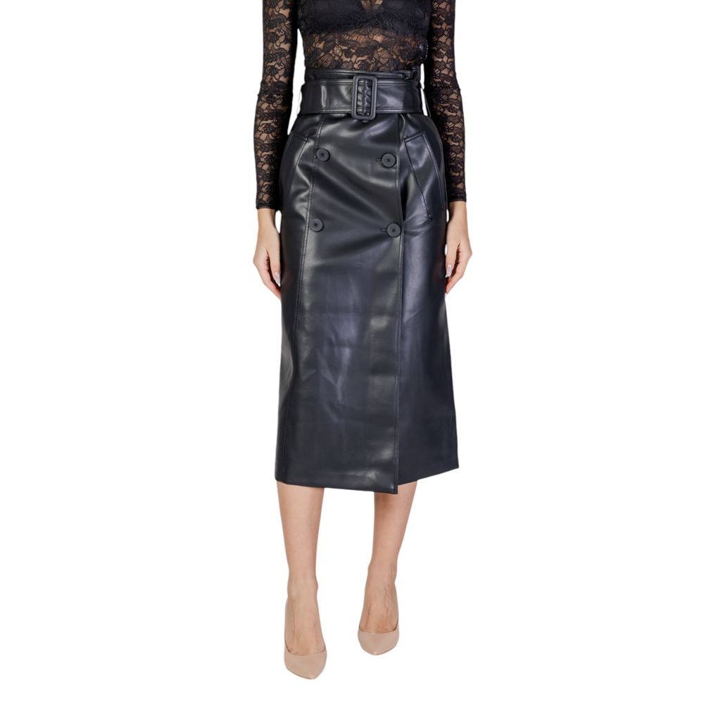 Morgan De Toi Black Polyester Women's Skirt