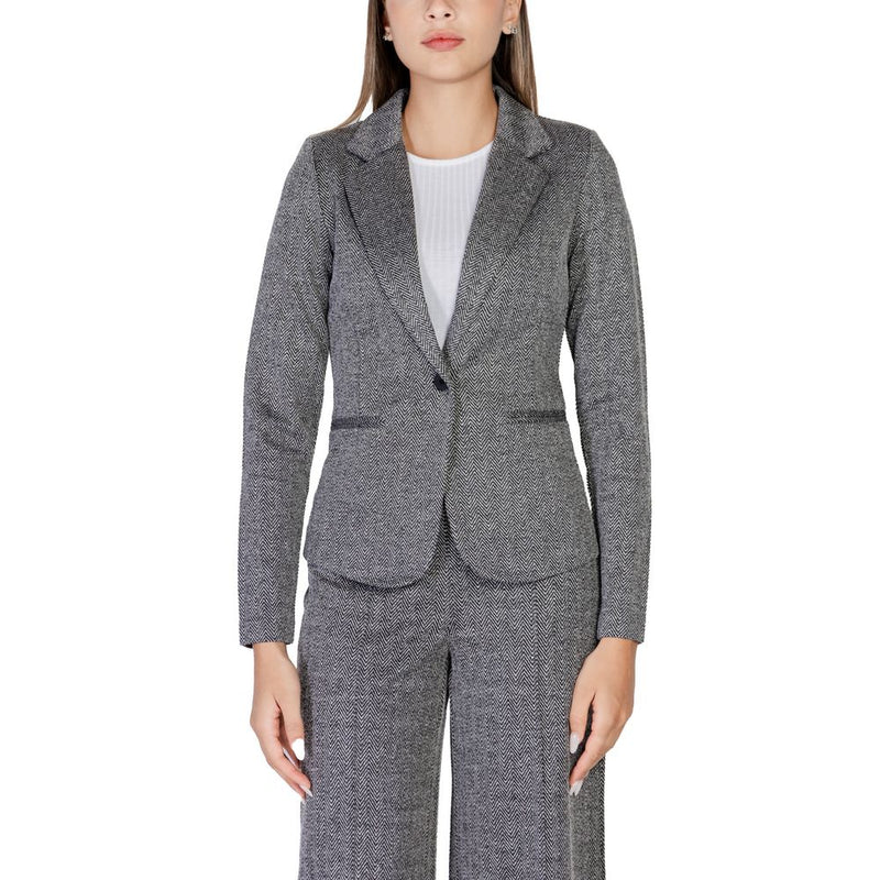 ICHI Black Polyester Suits & Women's Blazer