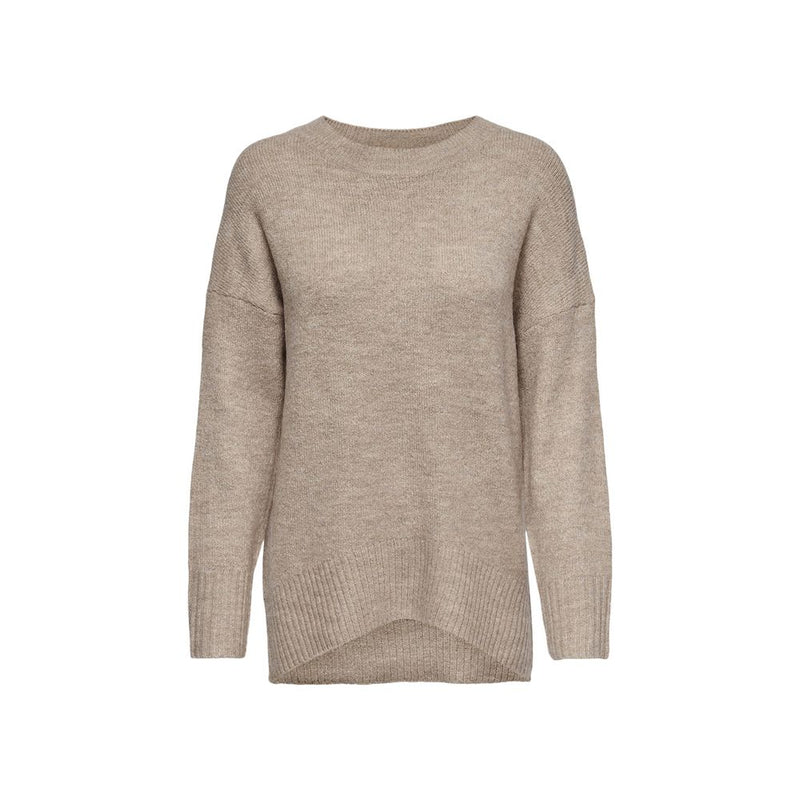 Only Beige Acrylic Women's Sweater