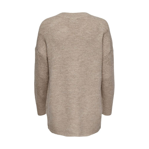 Only Beige Acrylic Women's Sweater