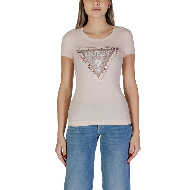 Guess Multicolor Cotton Tops & Women's T-Shirt