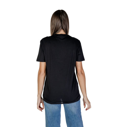 Guess Black Cotton Tops & Women's T-Shirt