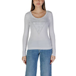 Guess White Cotton Tops & Women's T-Shirt