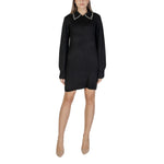 Jacqueline De Yong Black Recycled Polyester Women's Dress