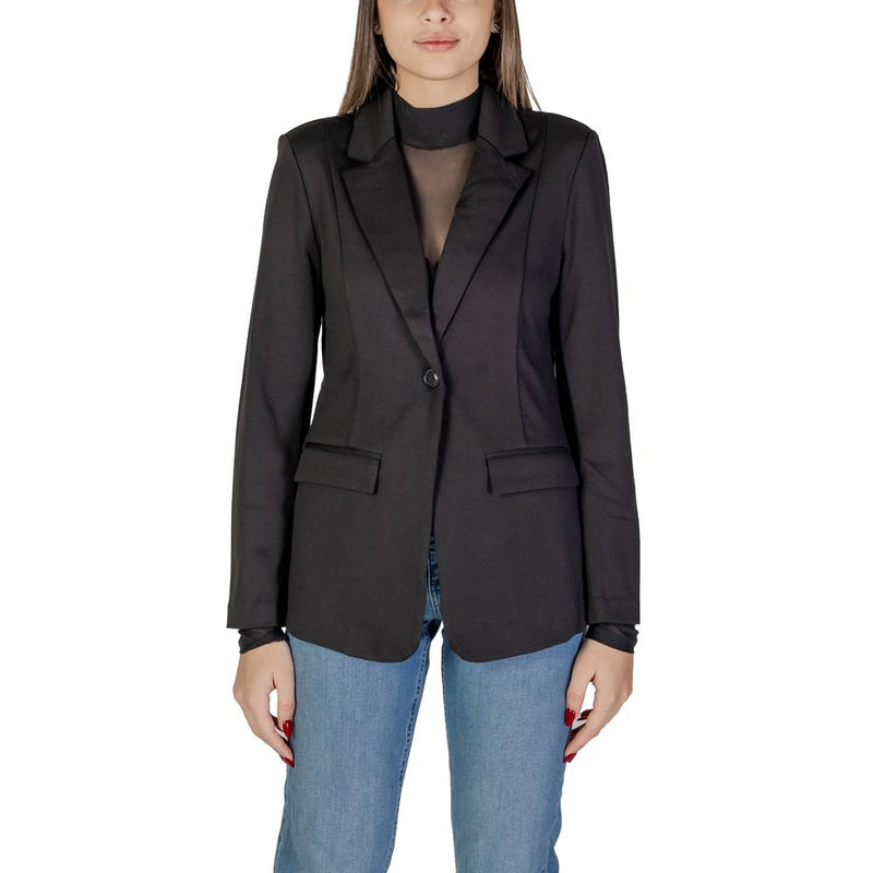 ICHI Black Polyester Suits & Women's Blazer