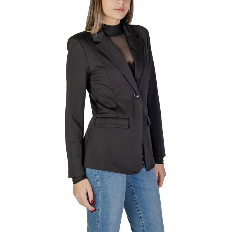 ICHI Black Polyester Suits & Women's Blazer