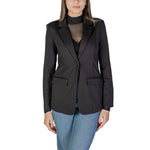 ICHI Black Polyester Suits & Women's Blazer