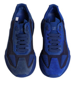 Dolce & Gabbana Blue Leather Daymaster Low Top Sneakers Men's Shoes