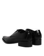 Dolce & Gabbana Black Patent Leather Derby Men Dress Men's Shoes (Pre-Owned)