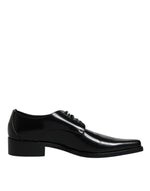 Dolce & Gabbana Black Patent Leather Derby Men Dress Men's Shoes (Pre-Owned)