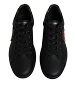 Dolce & Gabbana Black Leather London Heart Men Sneakers Men's Shoes