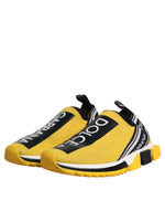 Dolce & Gabbana Yellow Black Slip On Sorrento Sneaker Men's Shoes (Pre-Owned)