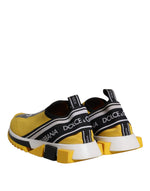 Dolce & Gabbana Yellow Black Slip On Sorrento Sneaker Men's Shoes (Pre-Owned)