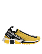 Dolce & Gabbana Yellow Black Slip On Sorrento Sneaker Men's Shoes (Pre-Owned)