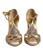 Dolce & Gabbana Beige Crystal Embellished Satin Leather Pumps Women's Shoes (Pre-Owned)